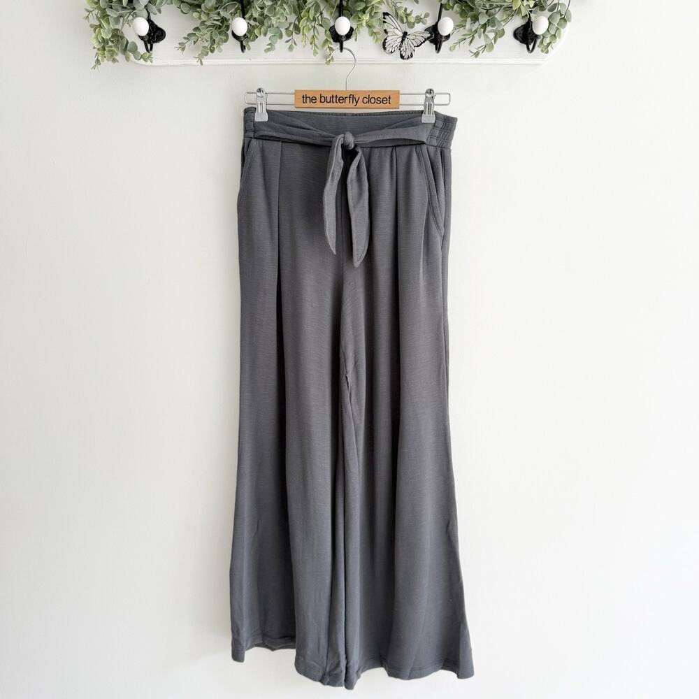Daily Practice by Anthropologie Women’s Gray Wide Leg Tie Front Size XSmall P25